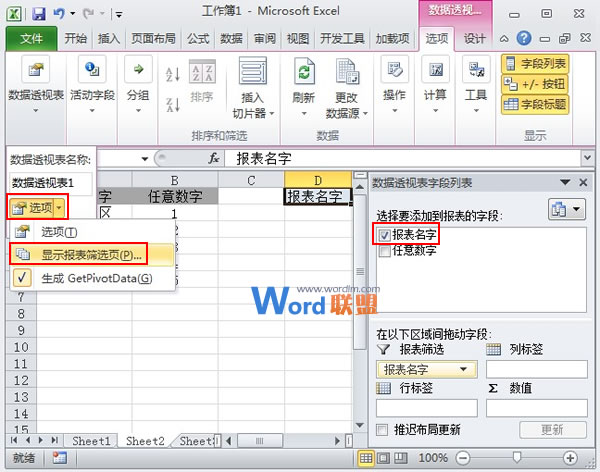 一次性创建指定名称的Excel2010工作簿